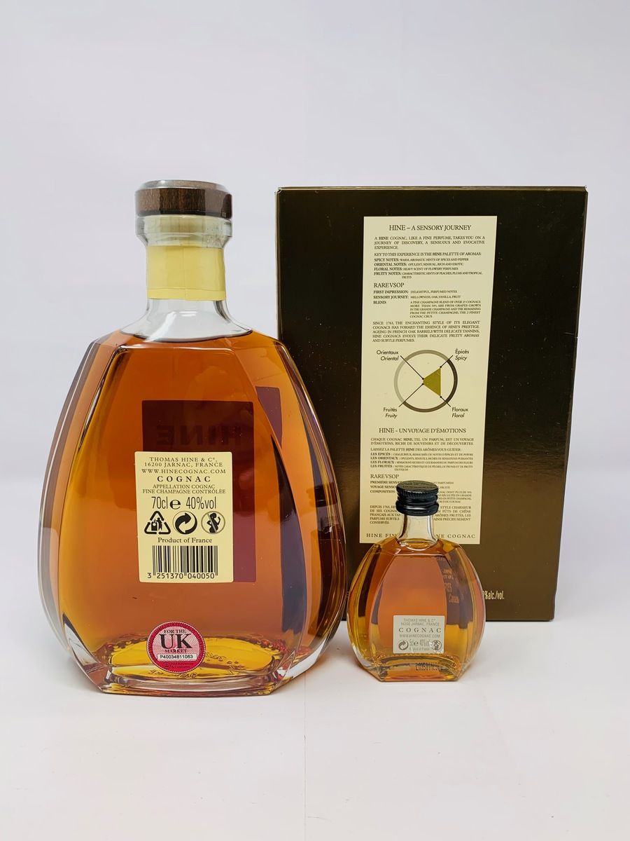 HINE RARE V.S.O.P COGNAC WITH MINIATURE