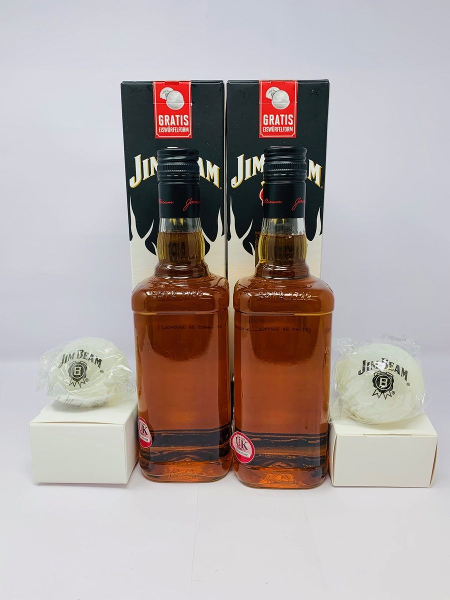 2 X JIM BEAM RED STAG BLACK CHERRY