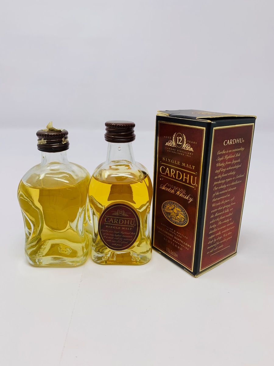2 X CARDHU 12 YEAR OLD MINIATURES