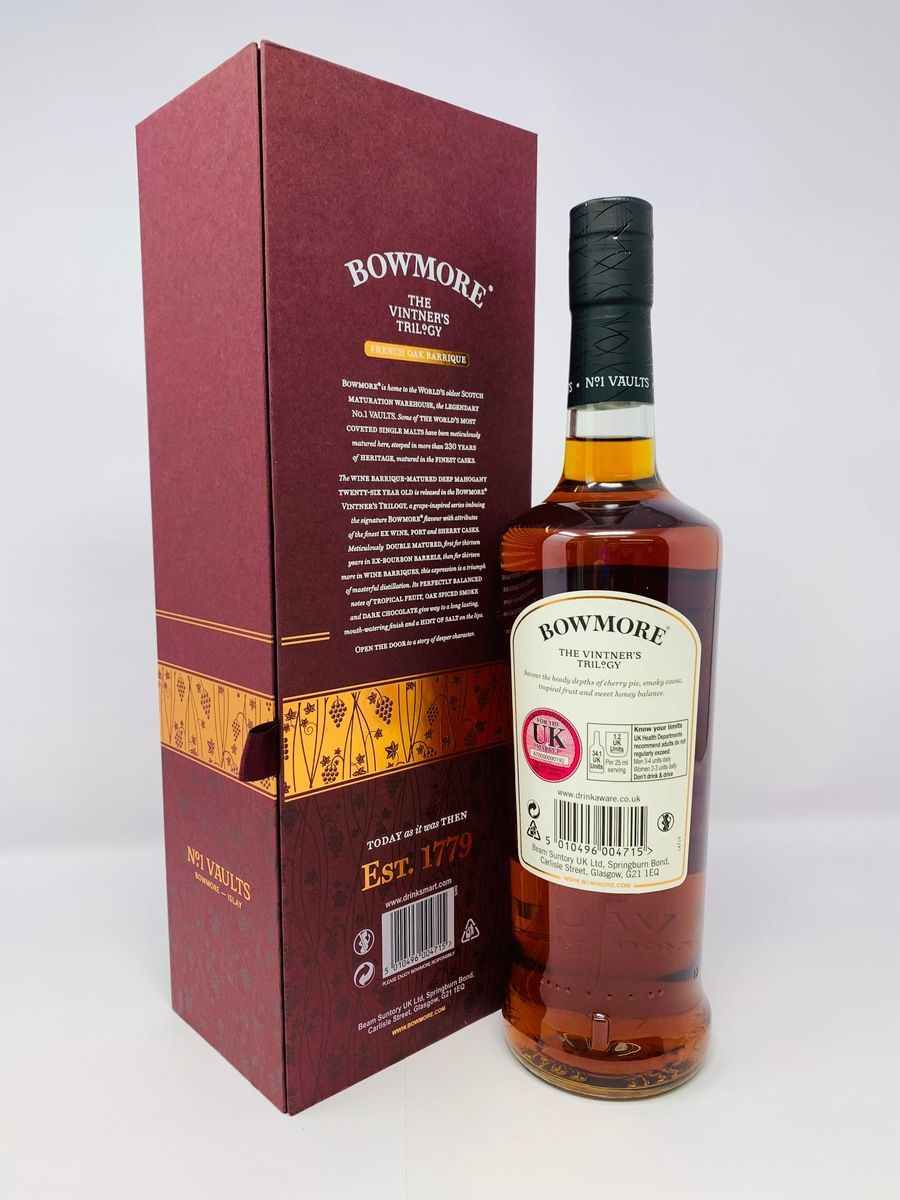 BOWMORE 26 YEAR OLD VINTNERS TRILOGY FRENCH OAK BARRIQUE