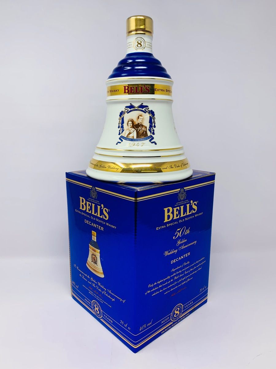 BELLS 50TH GOLDEN WEDDING ANNIVERSARY DECANTER
