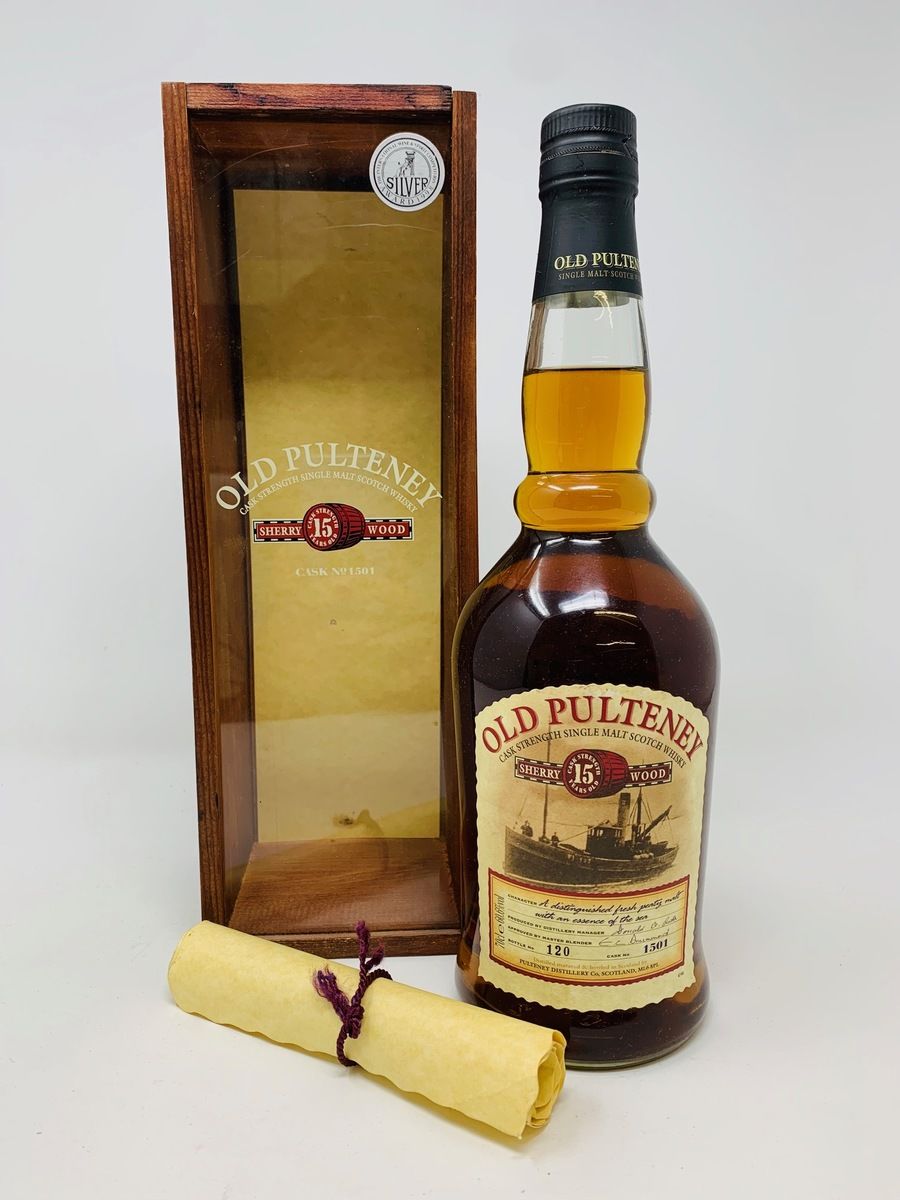 OLD PULTENEY 15 YEAR OLD SHERRY WOOD CASK STRENGTH #1501