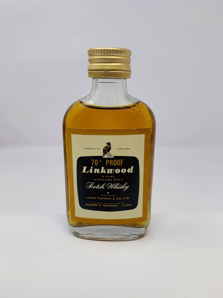 LINKWOOD WHISKY MINIATURE 70% PROOF