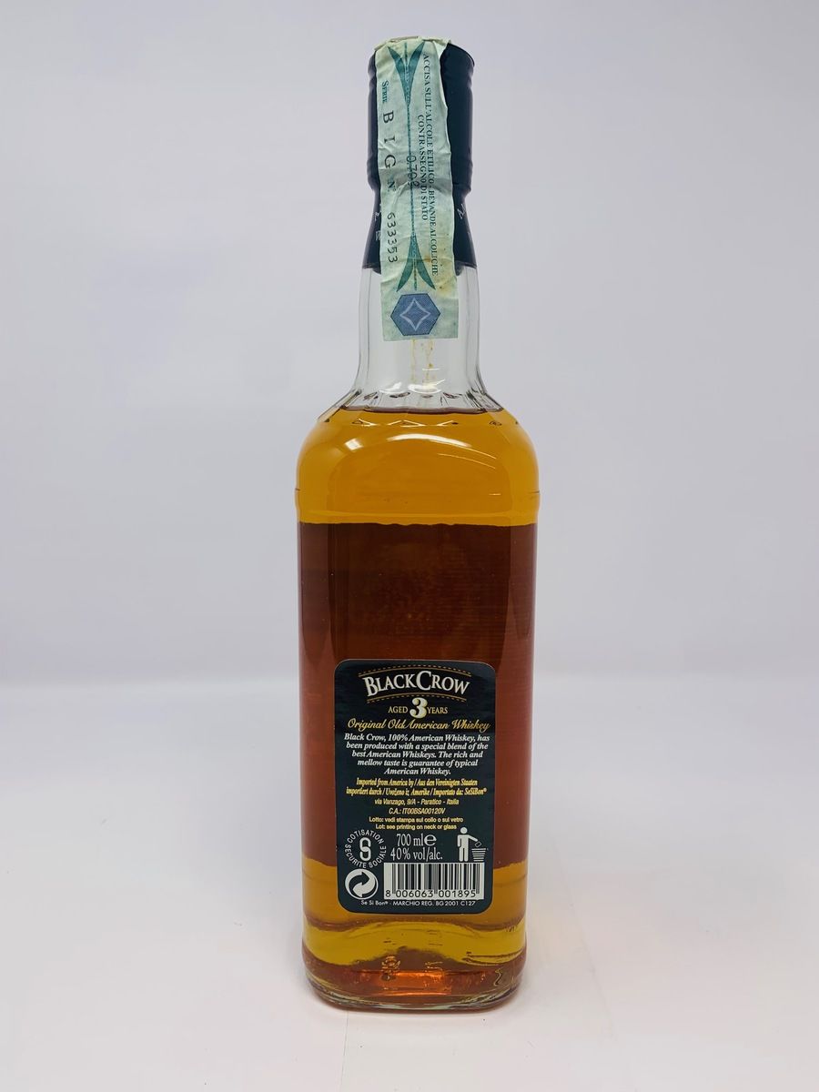 BLACK CROW 3 YEAR OLD AMERICAN WHISKEY