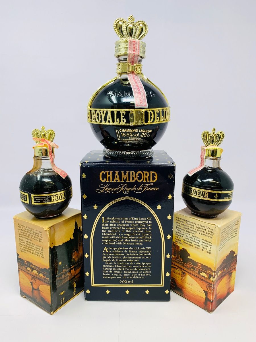 3 CHAMBORD LIQUEUR MINIATURES