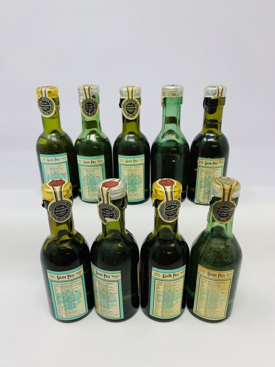 9 WOLFSCHMIDT KUMMEL LIQUEUR MINIATURES