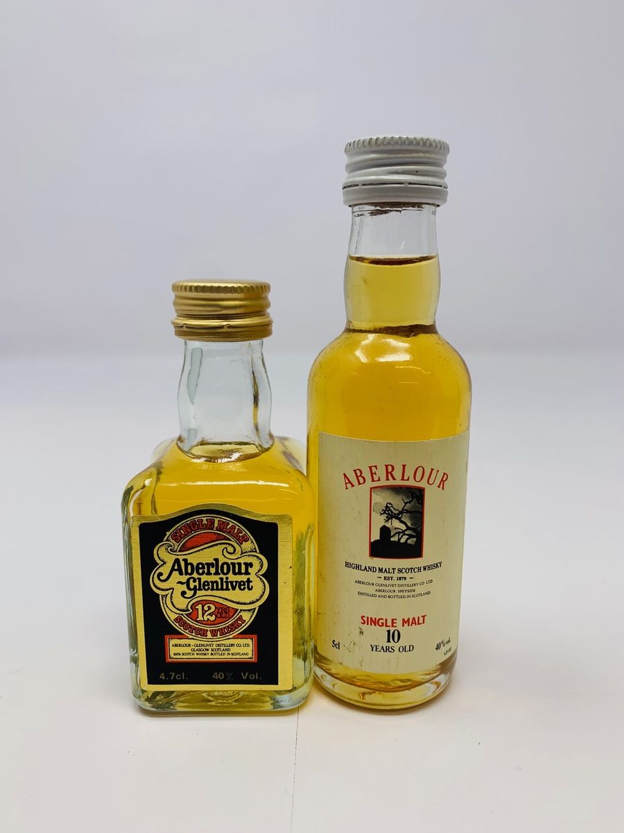 ABERLOUR 10 & 12 YEAR OLD WHISKY MINIATURES