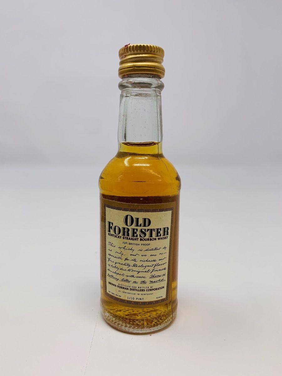 OLD FORESTER KENTUCKY STRAIGHT BOURBON MINIATURE 70 PROOF