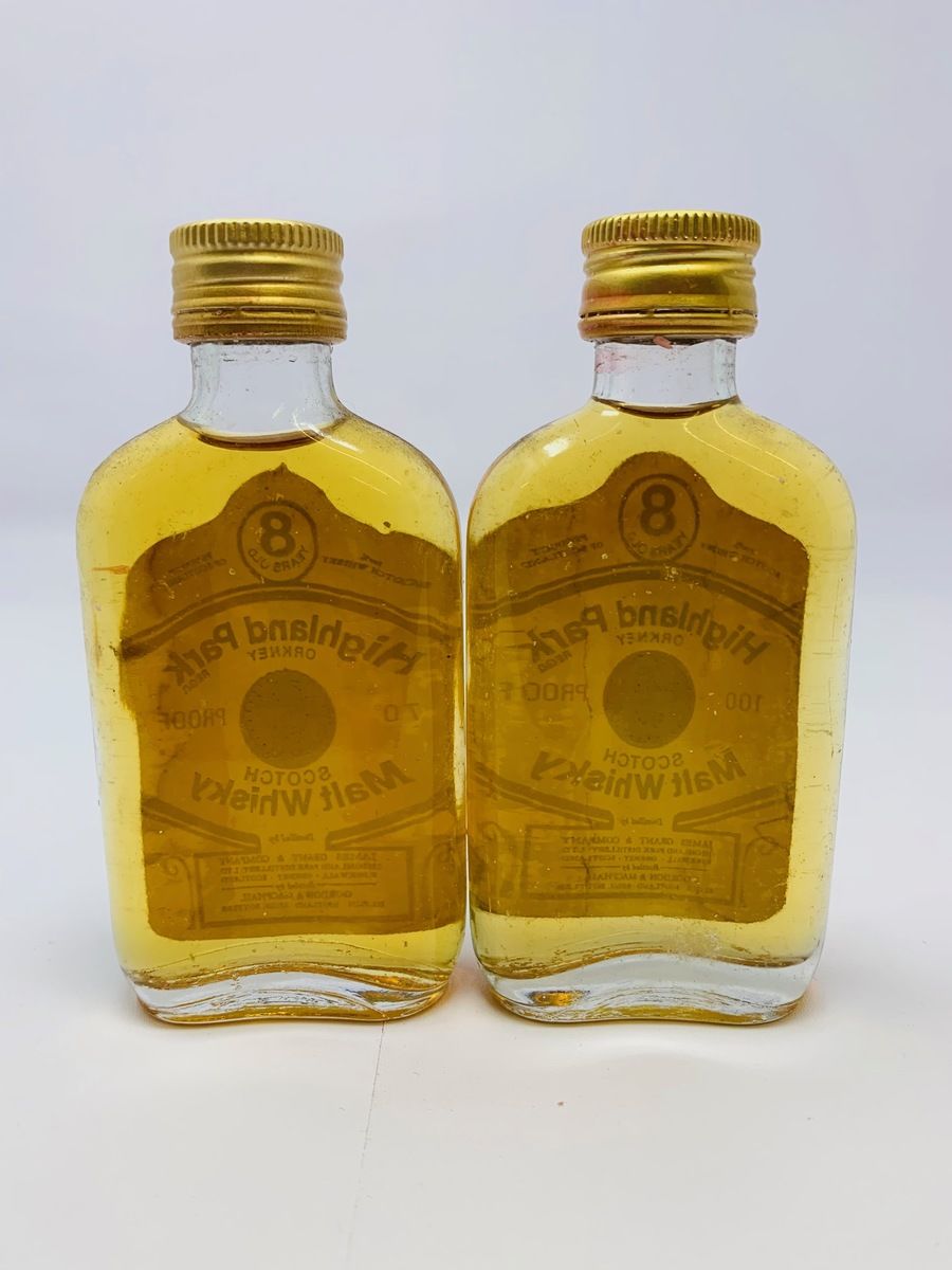 HIGHLAND PARK 70 & 100 PROOF 8 YEAR OLD MINIATURES