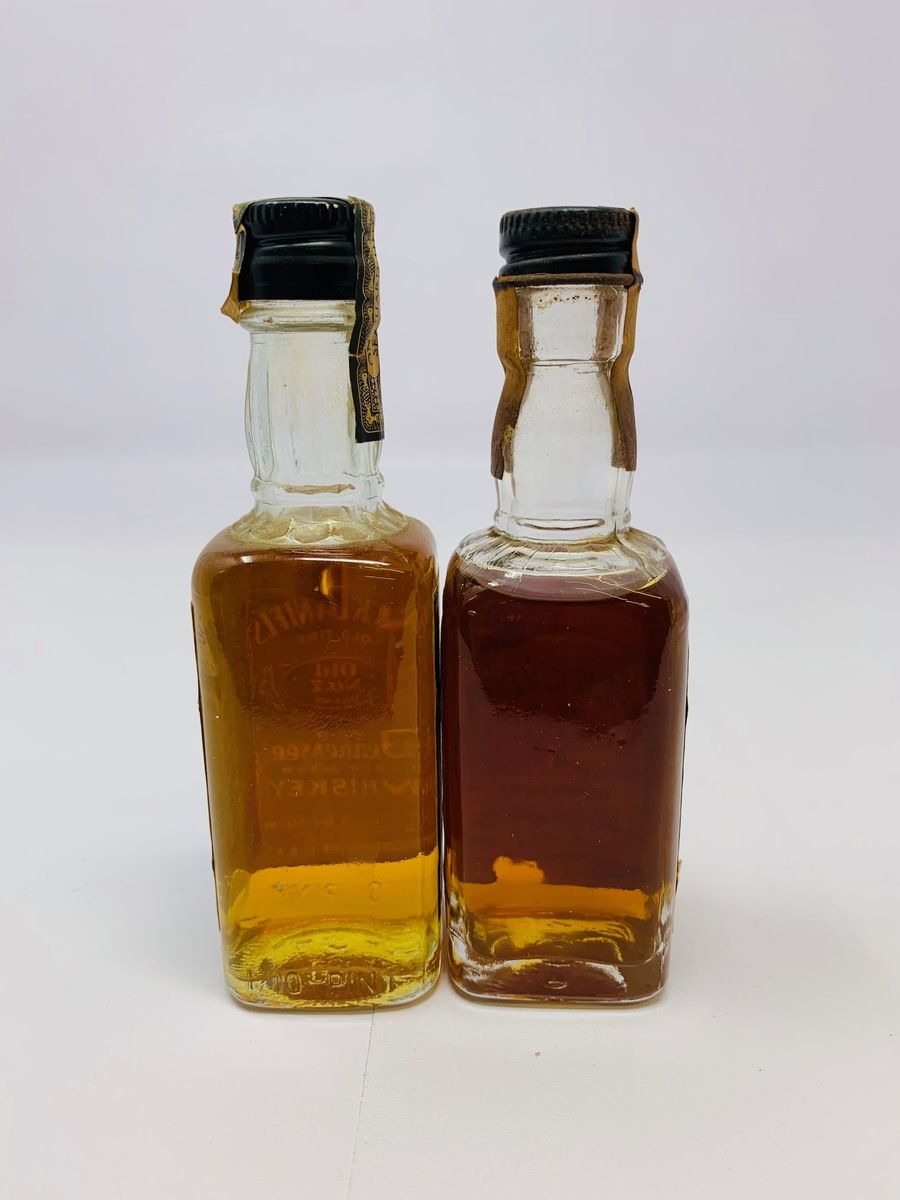 JACK DANIELS 1977 OLD NO 7 & JIM BEAM MINIATURES 
