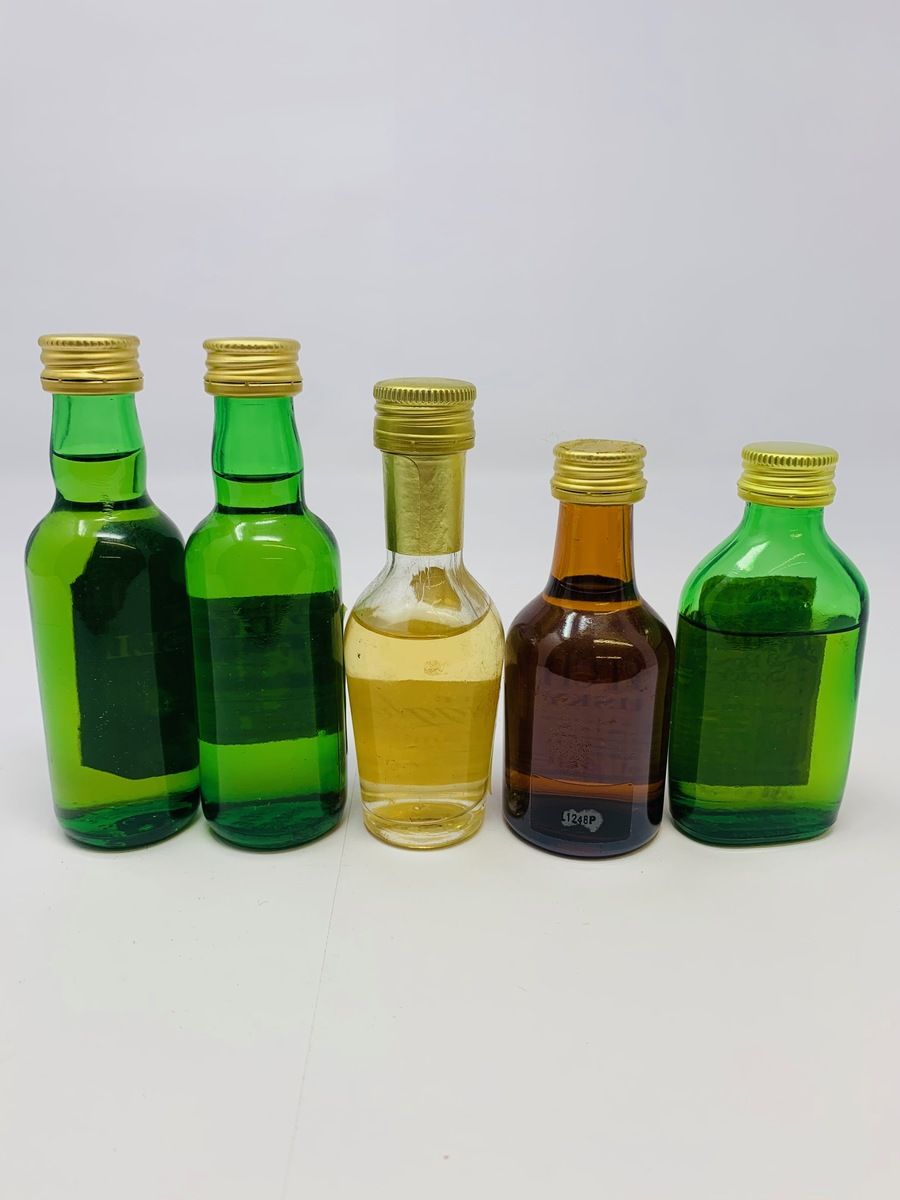 5 X WHISKY MINIATURES 