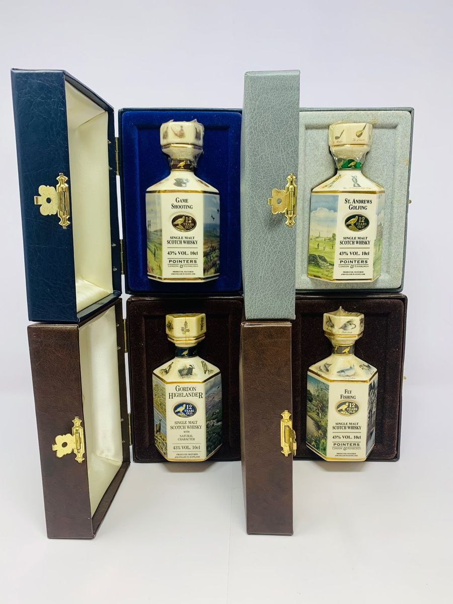 POINTERS 10CL CERAMIC MINIATURE WHISKY DECANTERS