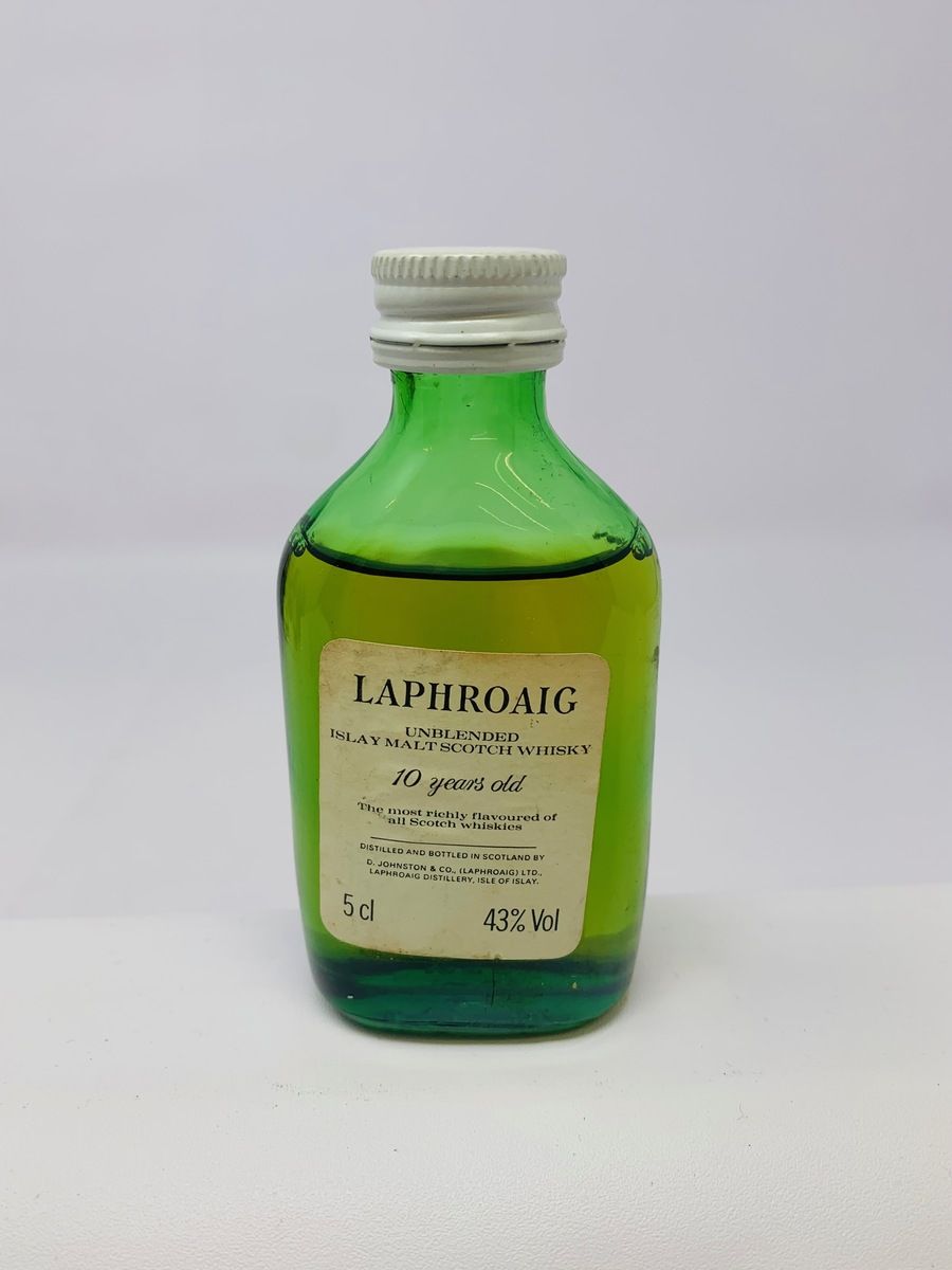 LAPHROAIG 10 YEAR OLD PRE ROYAL WARRANT MINIATURE (FLAT)