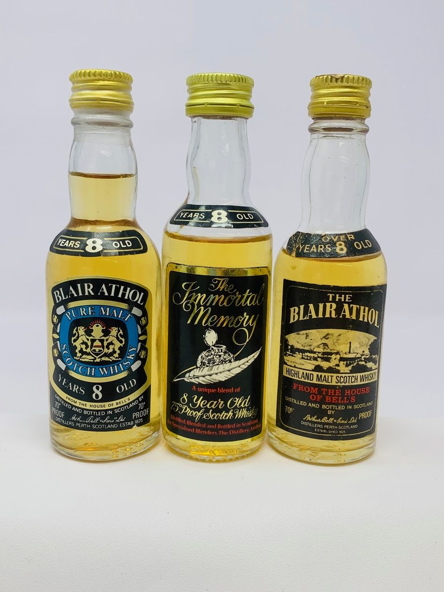 3 X 8 YEAR OLD WHISKY MINIATURES 