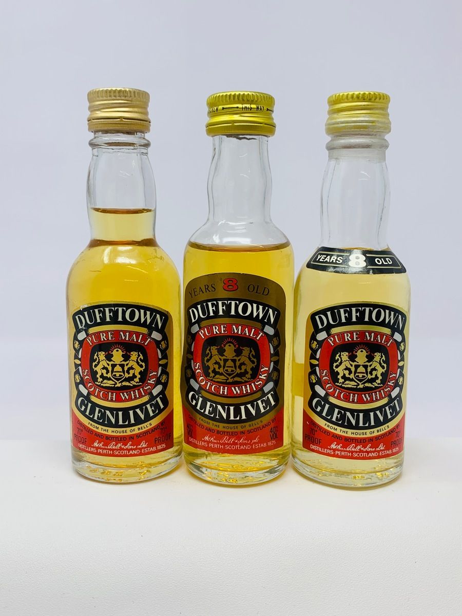 DUFFTOWN GLENLIVET 8 YEAR OLD MINIATURES
