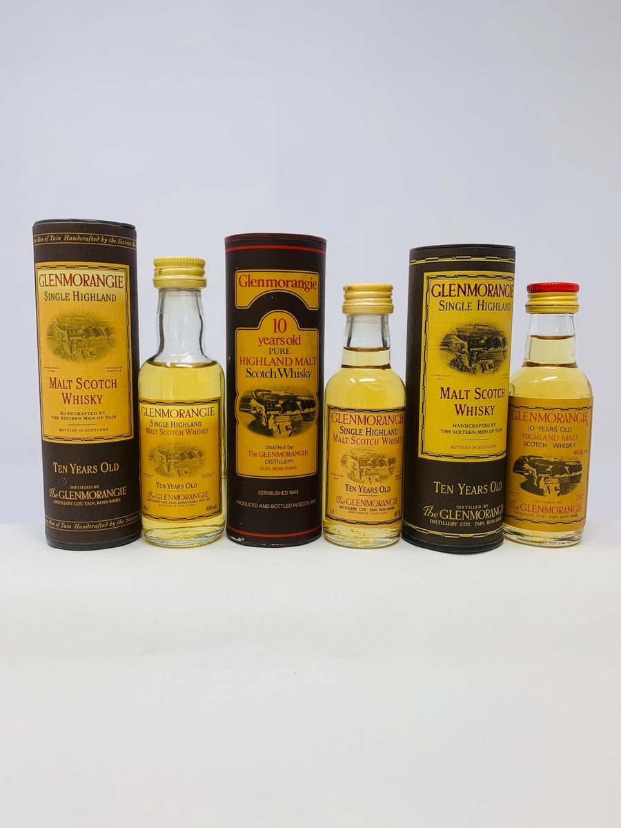 GLENMORANGIE 10 YEAR OLD WHISKY MINIATURES 