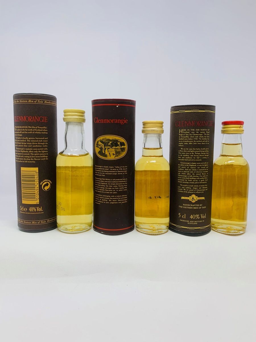GLENMORANGIE 10 YEAR OLD WHISKY MINIATURES 
