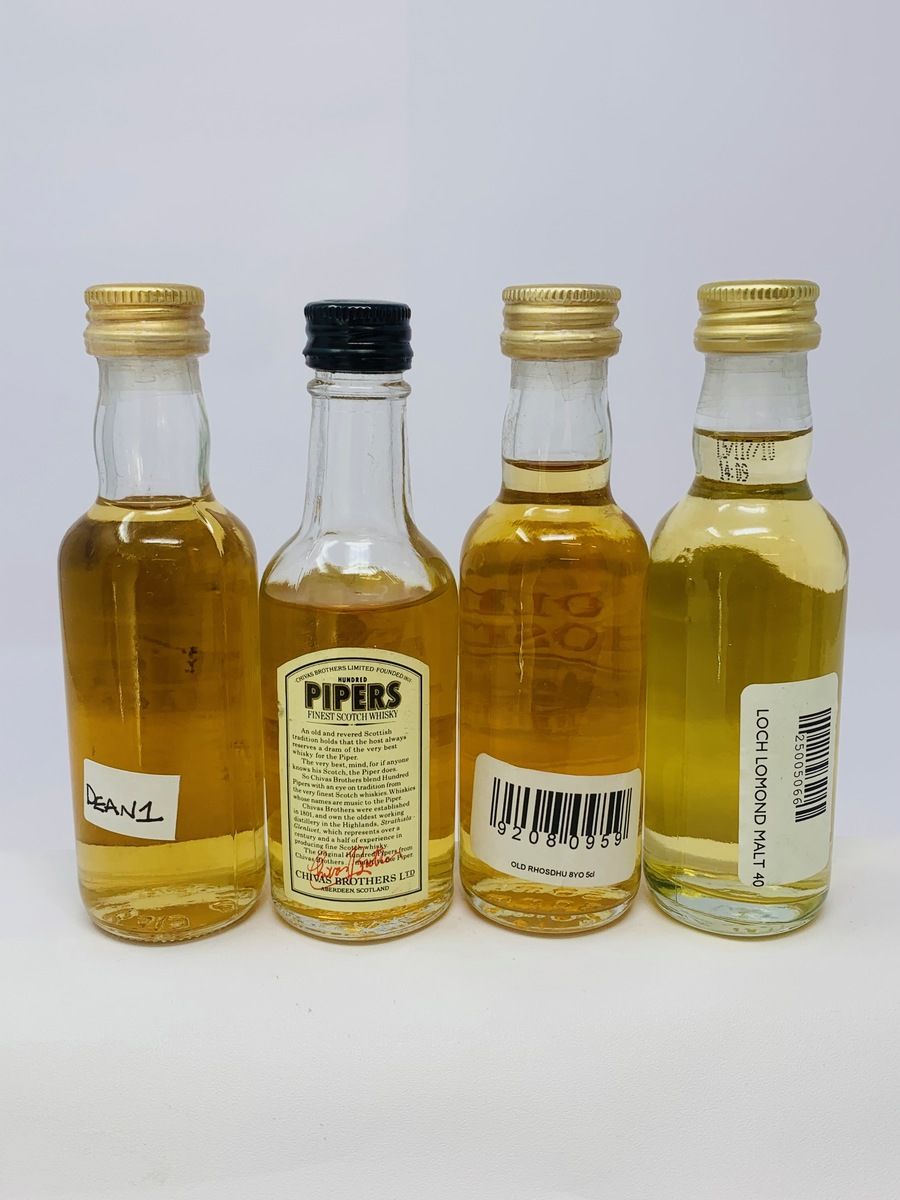 4 X WHISKY MINIATURES 