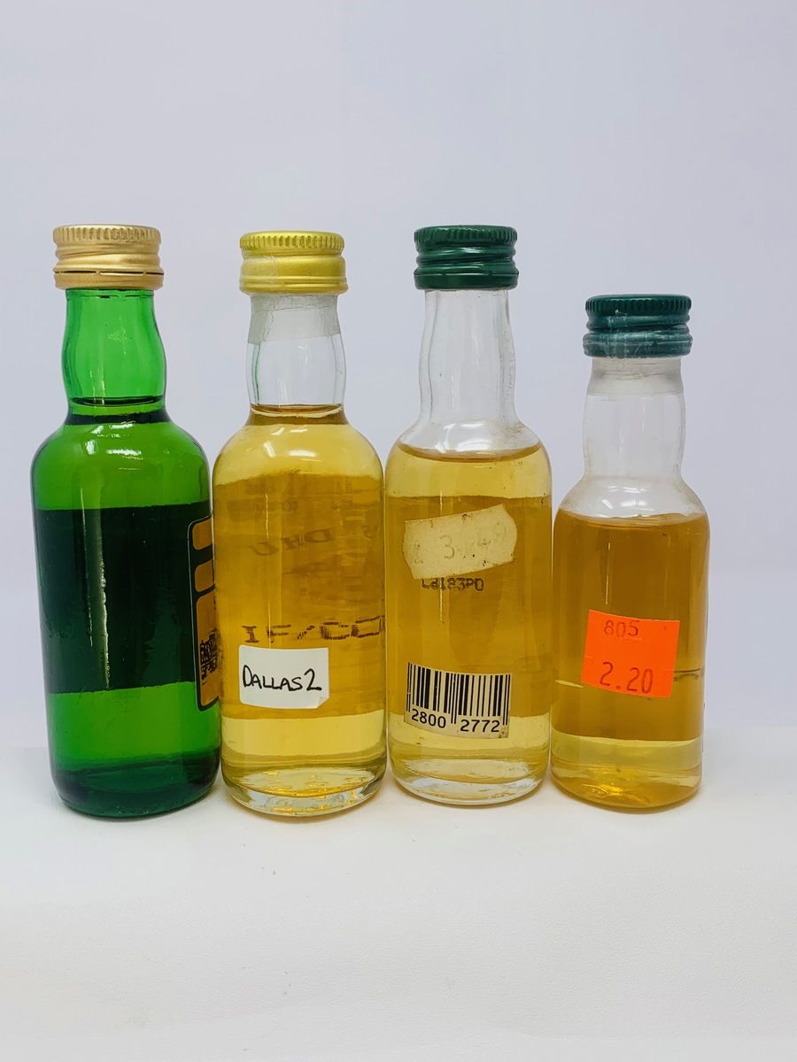 4 X WHISKY MINIATURES 