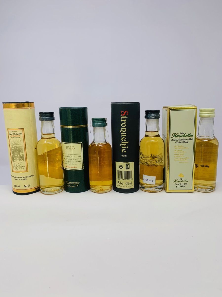 4 X 12 YEAR OLD WHISKY MINIATURES