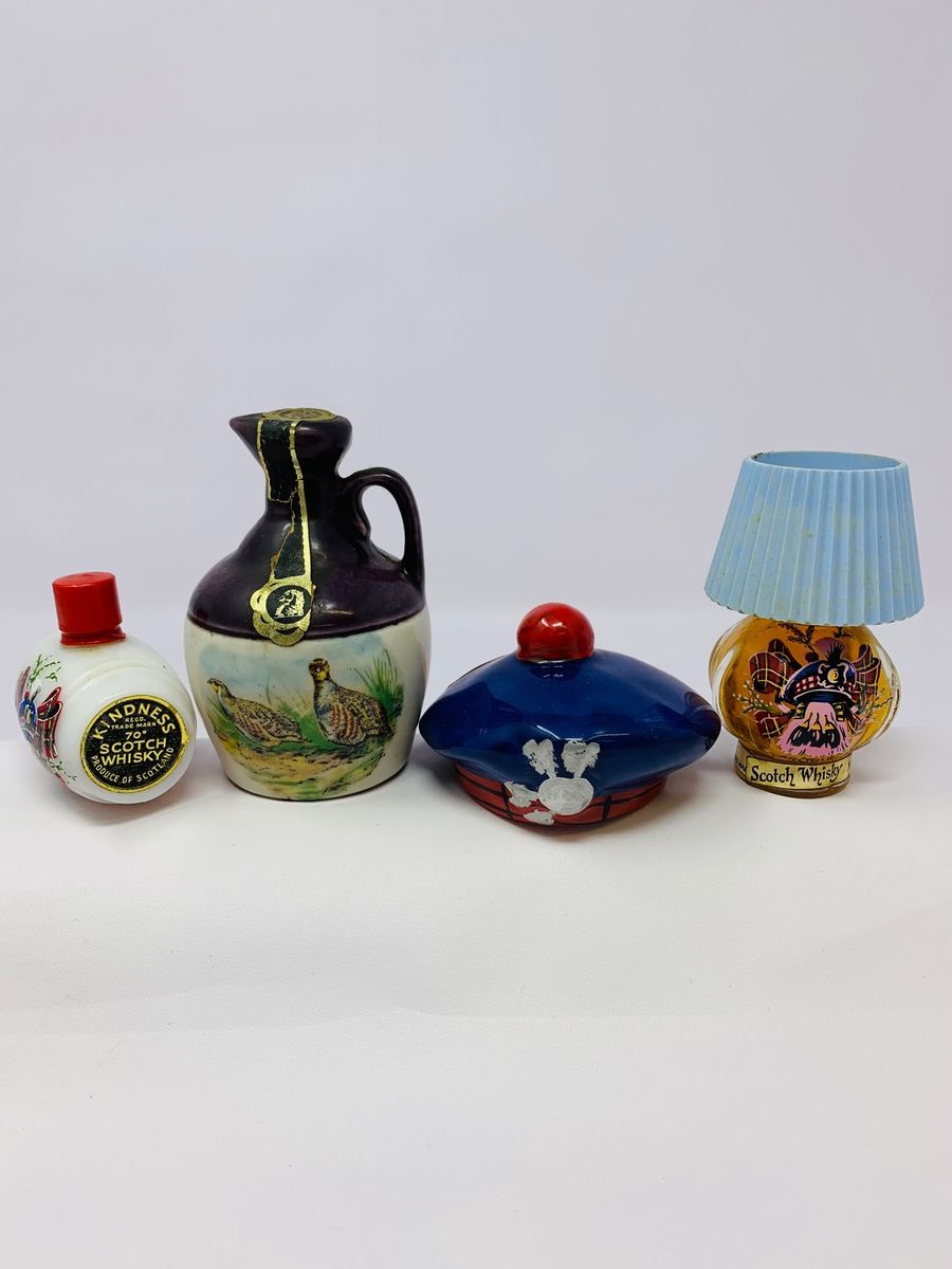 4 X WHISKY MINIATURES 