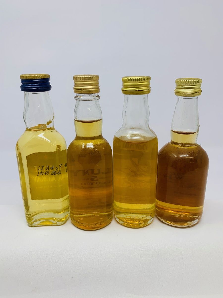 4 X WHISKY MINIATURES 