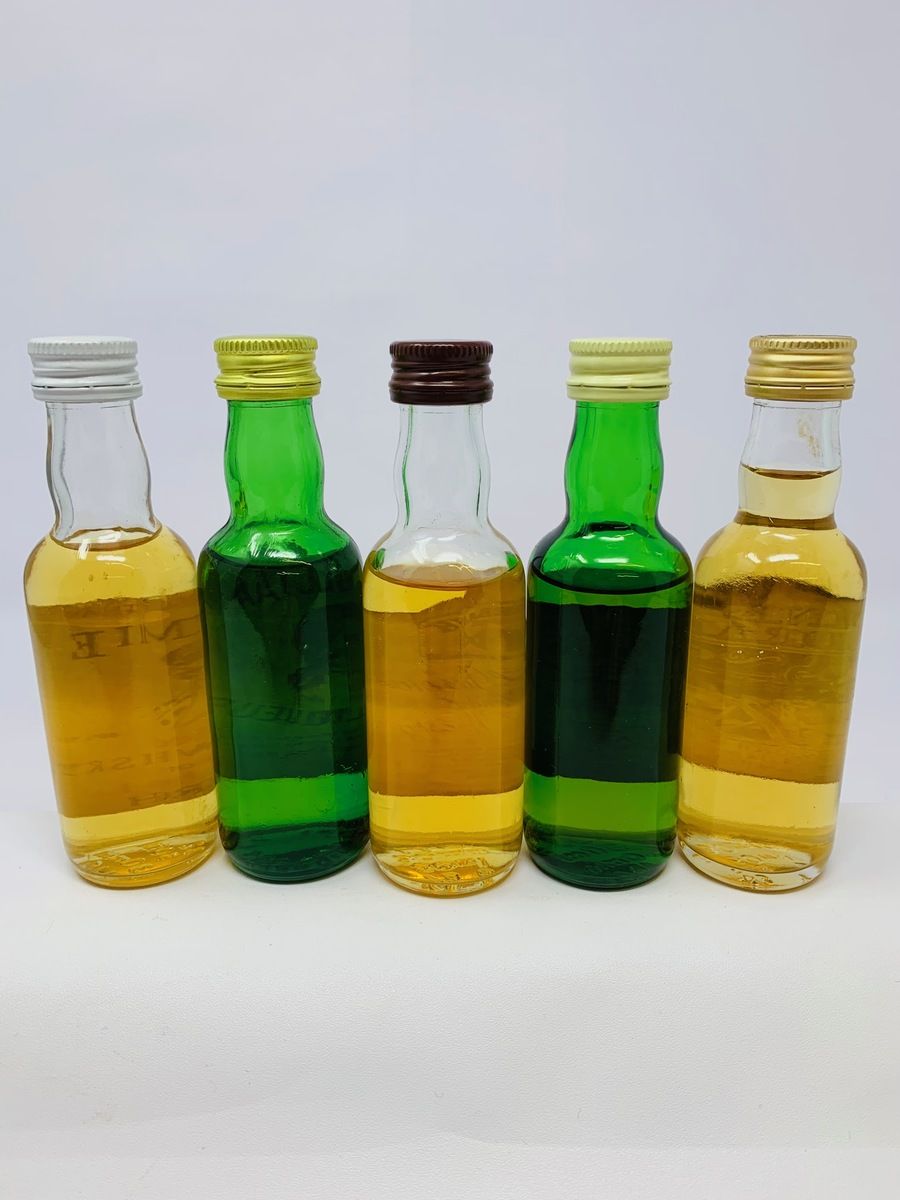 5 X WHISKY MINIATURES 