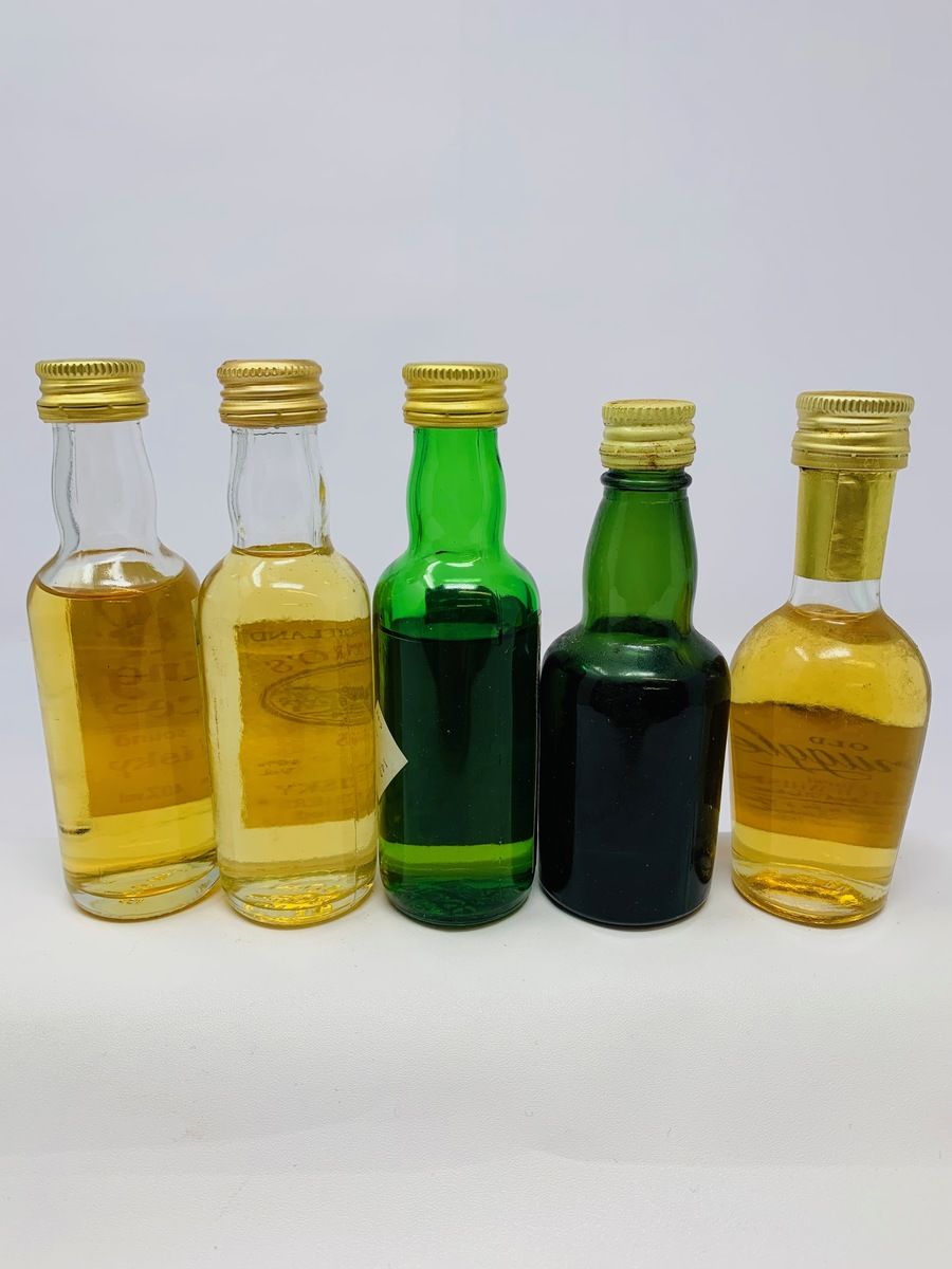 5 X WHISKY MINIATURES 