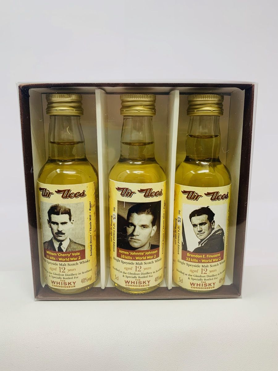 GLENLIVET 12 YEAR OLD 'AIR ACES' THE WHISKY CONNOISSUER MINIATURES 