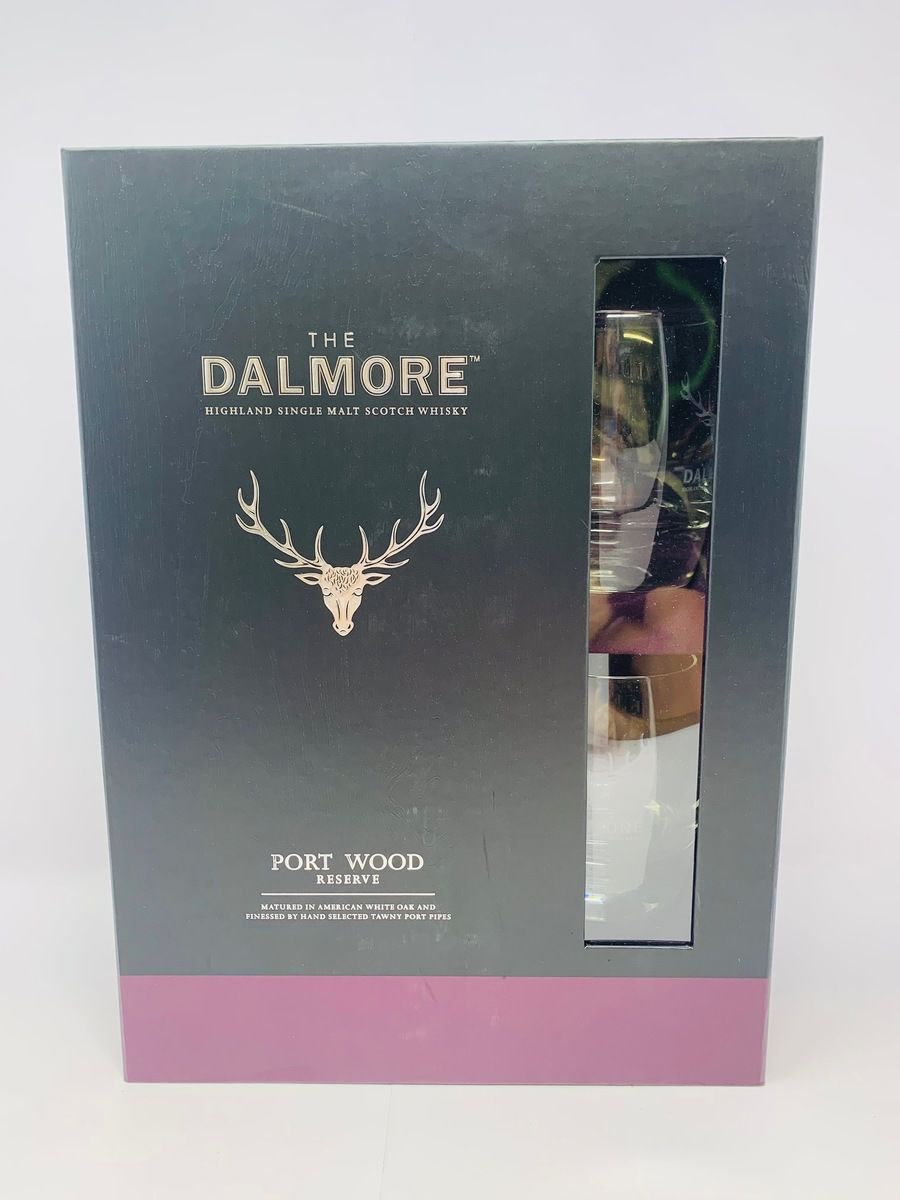 THE DALMORE PORT WOOD RESERVE PACK WITH GLASSES 