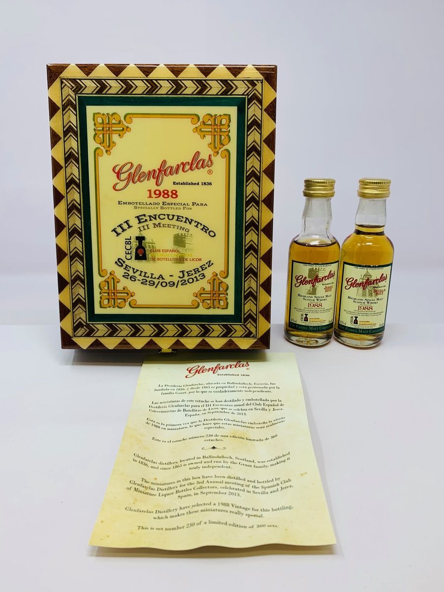 GLENFARCLAS VINTAGE 1988 - CECBL 2013 - SEVILLA - JEREZ MINIATURE SET