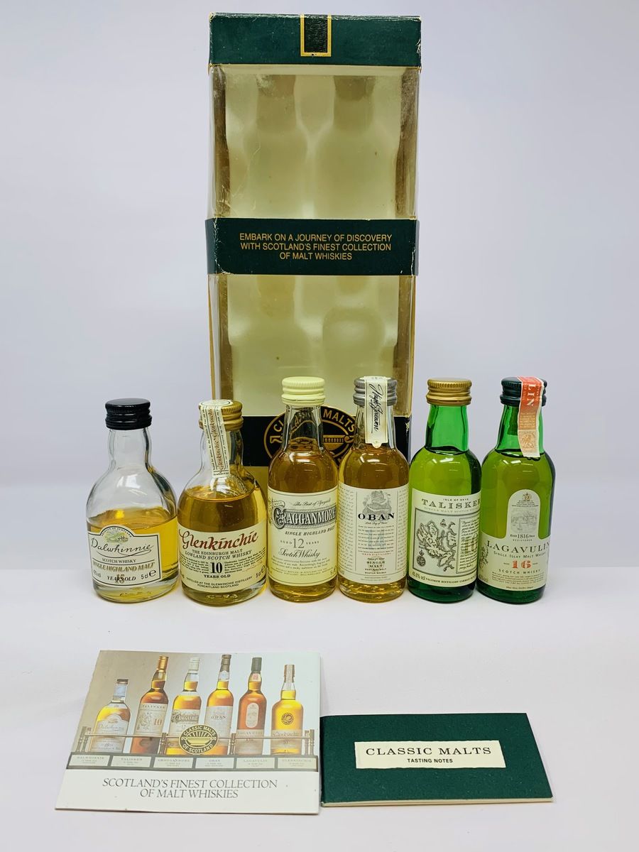 CLASSIC MALTS MINIATURES SELECTION PACK (INCLUDING THE LAGAVULIN 16 WHITE HORSE DISTILLERY MINATURE)
