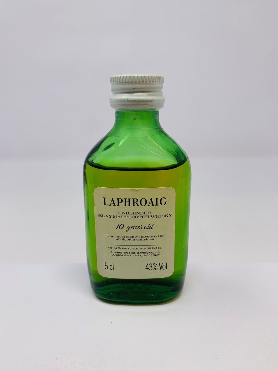 LAPHROAIG 1980's 10 YEAR OLD PRE ROYAL WARRANT MINIATURE (FLAT)