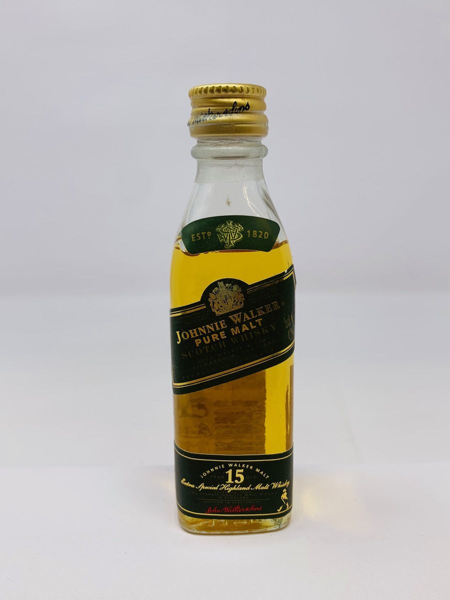JOHNNIE WALKER 1980's PURE MALT 15 YEAR OLD - GREEN LABEL MINIATURE