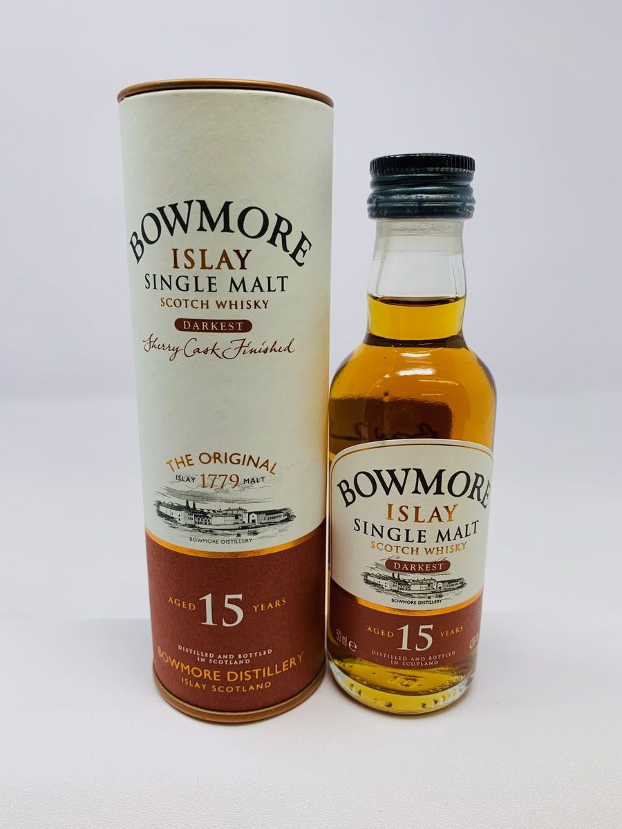 BOWMORE DARKEST 15 YEAR OLD MINIATURE (TUBE)