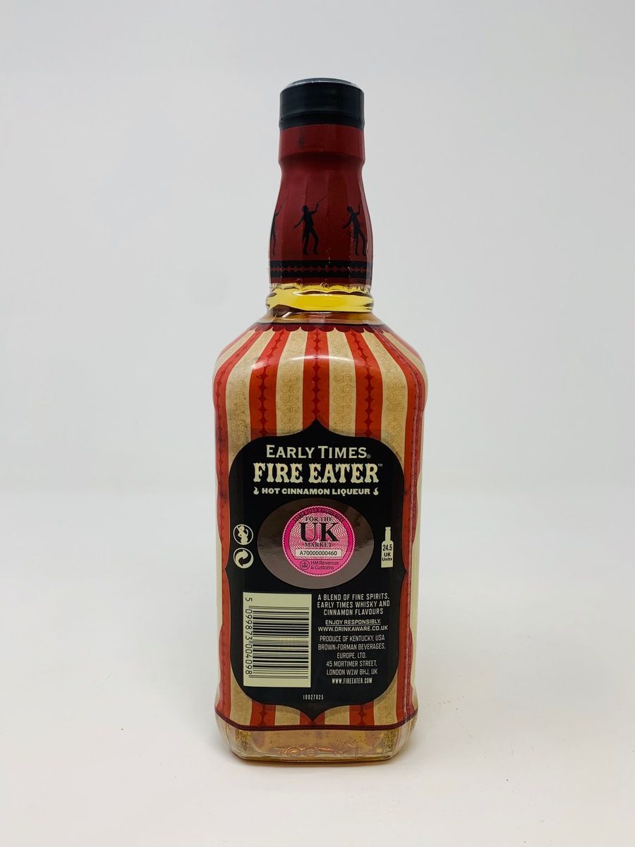 EARLY TIMES FIRE EATER HOT CINNAMON LIQUEUR 35CL