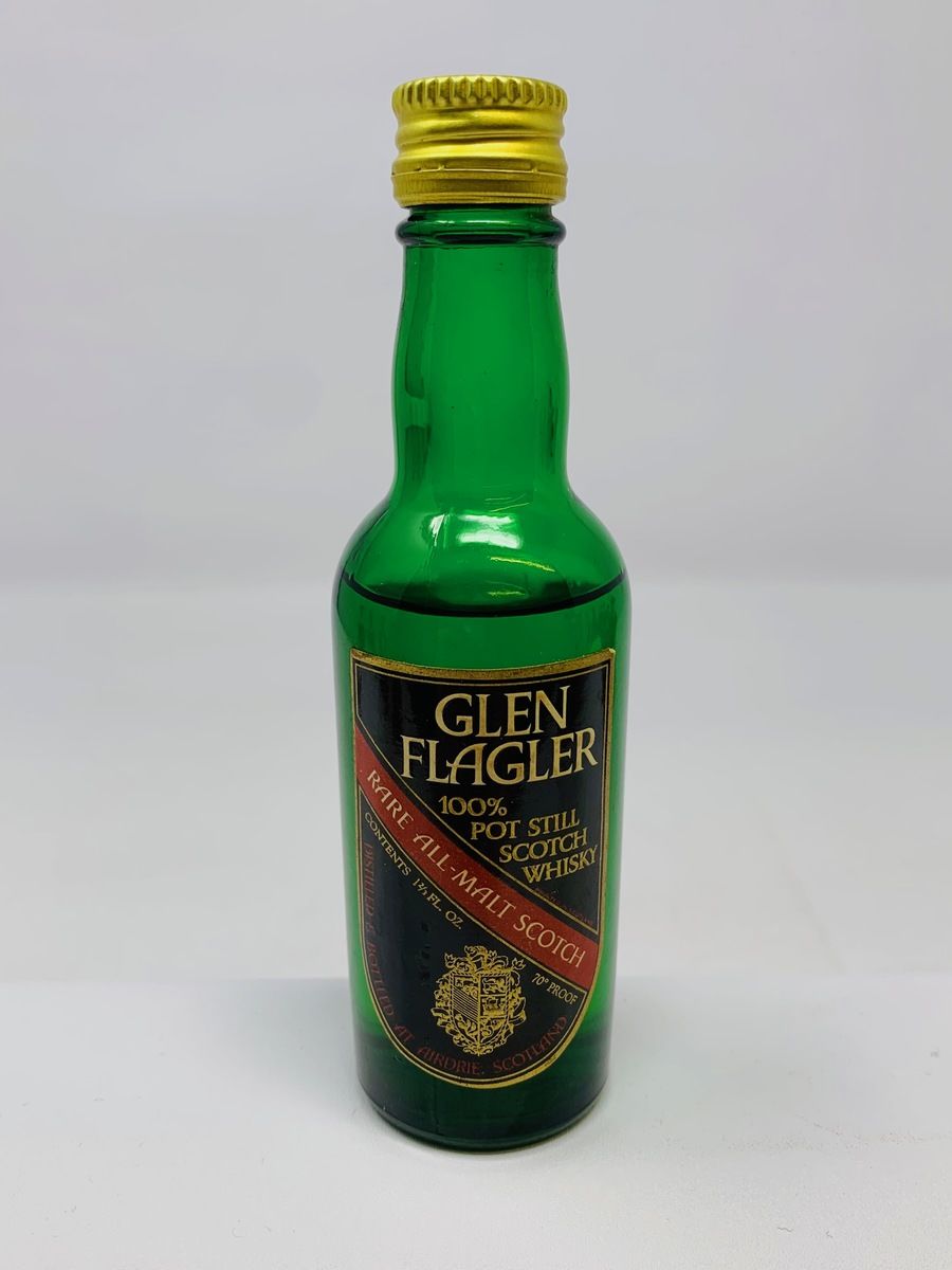 GLEN FLAGLER RARE ALL MALT MINIATURE 1970'S 1 2/3 FLOZS
