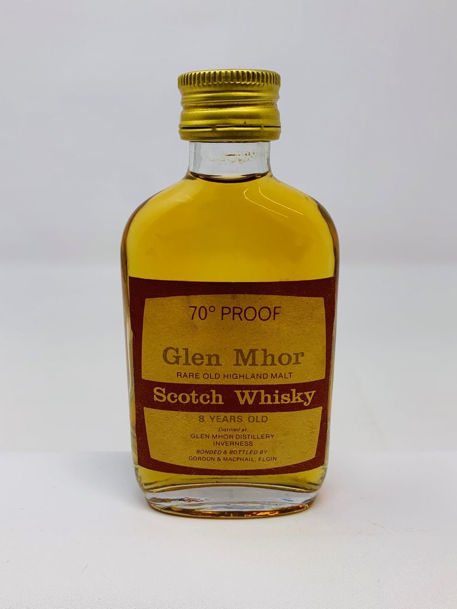 GLEN MHOR 8 YEAR OLD 70% PROOF GORDON & MACPHAIL MINIATURE