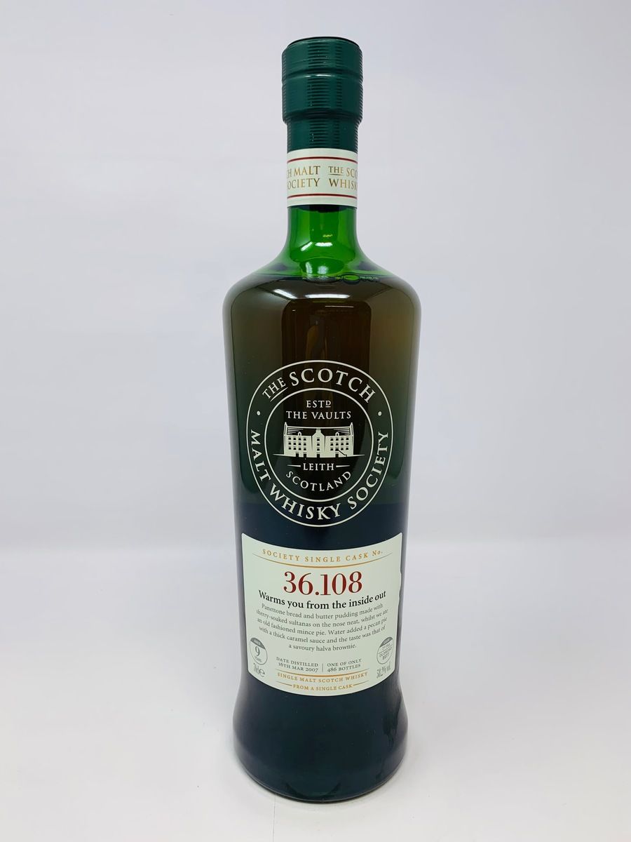 SMWS 36.108 BENRINNES 2007 "WARMS YOU FROM THE INSIDE OUT"