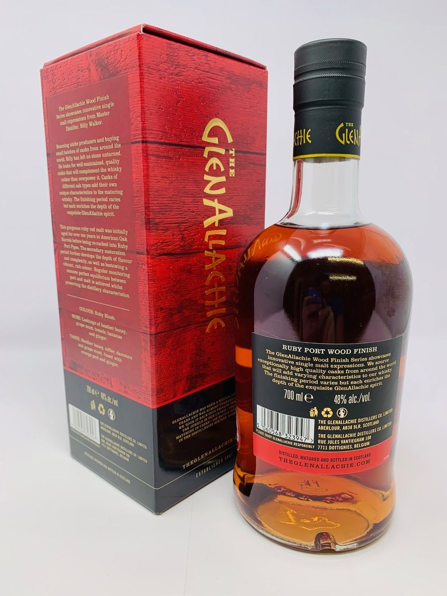 GLENALLACHIE 12 YEAR OLD - RUBY PORT WOOD FINISH