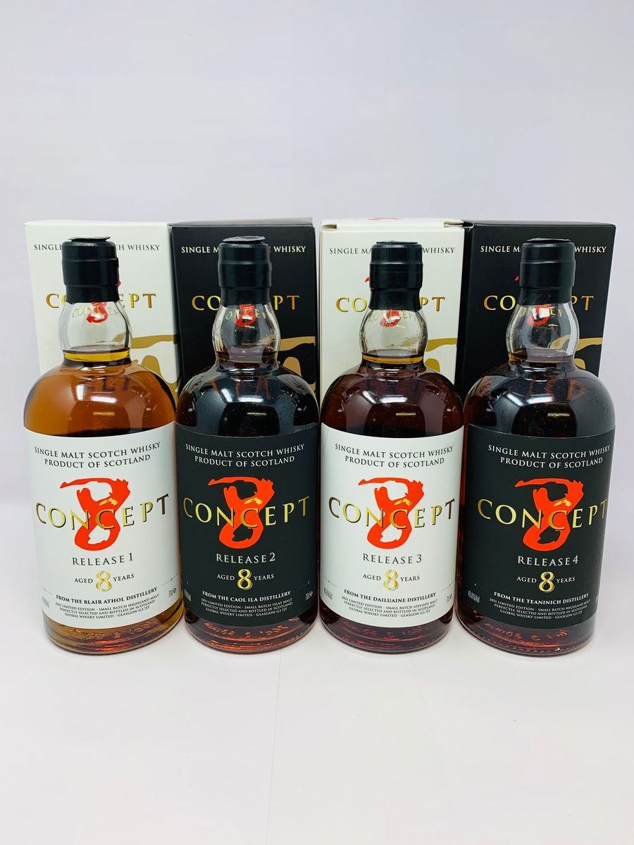 CONCEPT 8 SET - RELEASES 1-4 - GLOBAL WHISKY LIMITED
