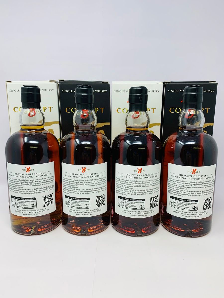 CONCEPT 8 SET - RELEASES 1-4 - GLOBAL WHISKY LIMITED