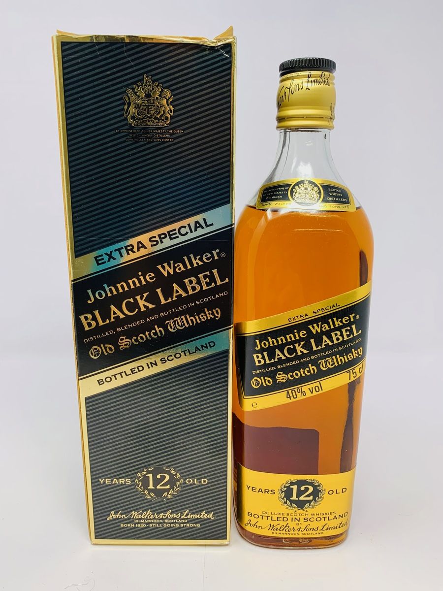 JOHNNIE WALKER 12 YEAR OLD BLACK LABEL 1980's