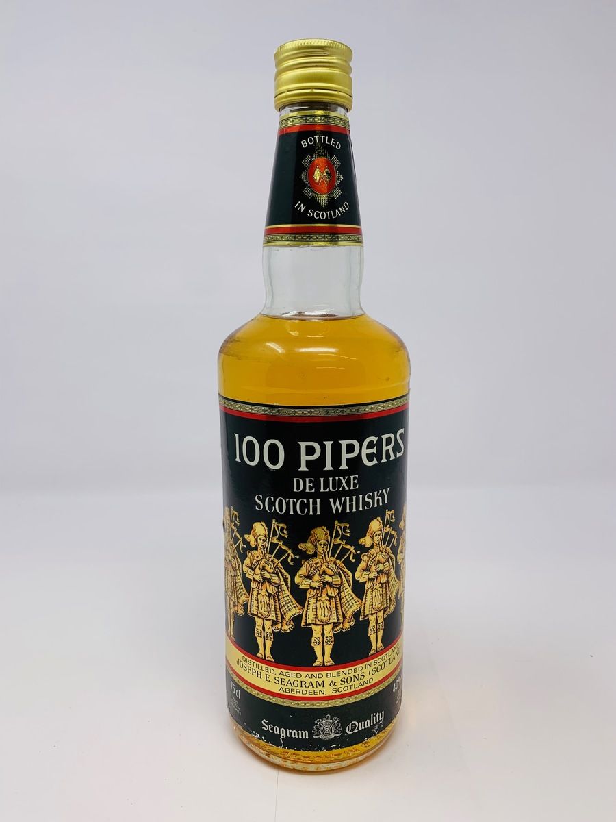 SEAGRAMS 100 PIPERS 1980'S SCOTCH WHISKY