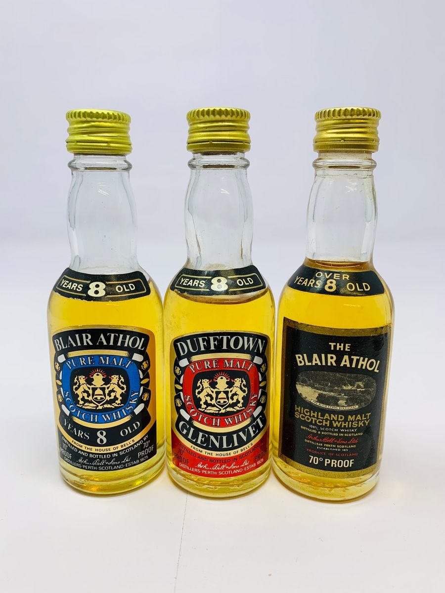BLAIR ATHOL & DUFFTOWN 8 YEAR OLD MINIATURES