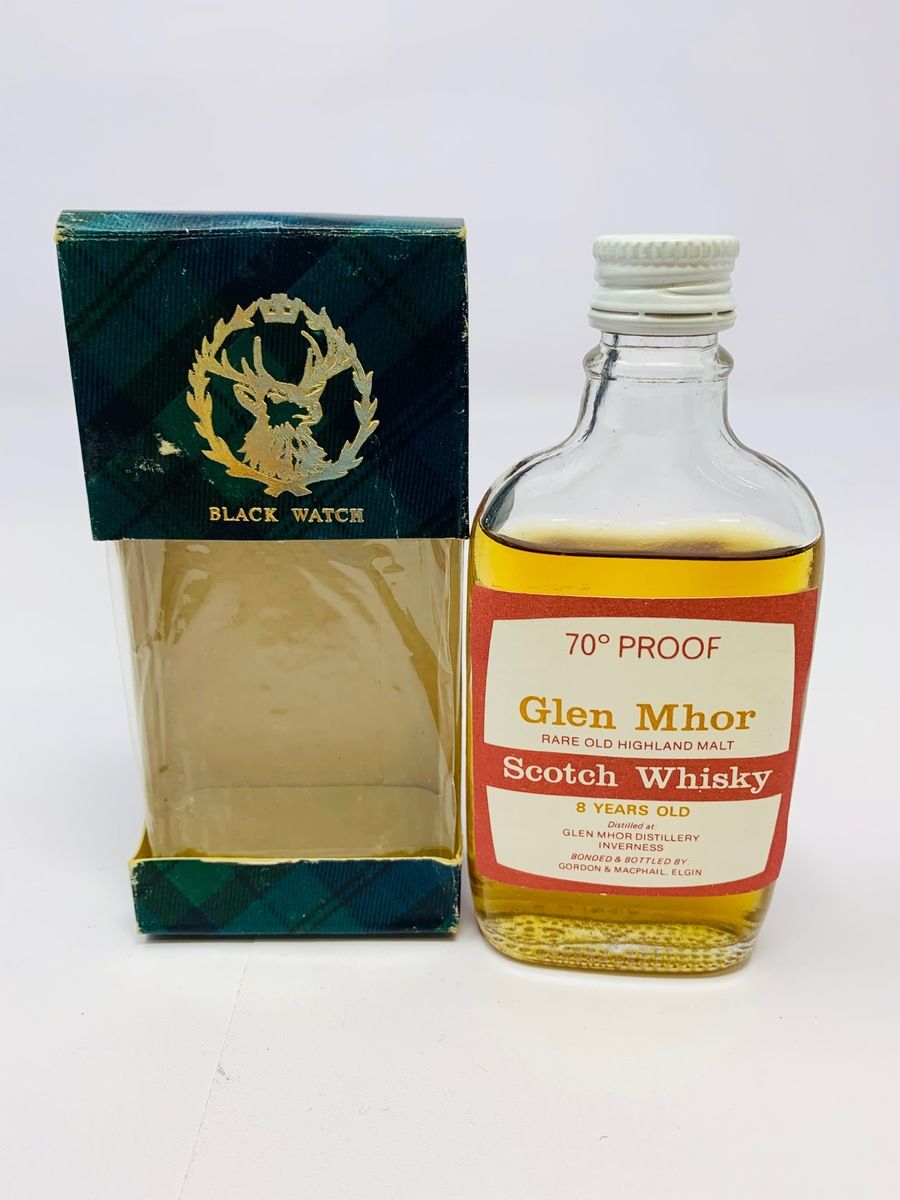 GLEN MHOR 8 YEAR OLD 70 PROOF GORDON & MACPHAIL MINIATURE