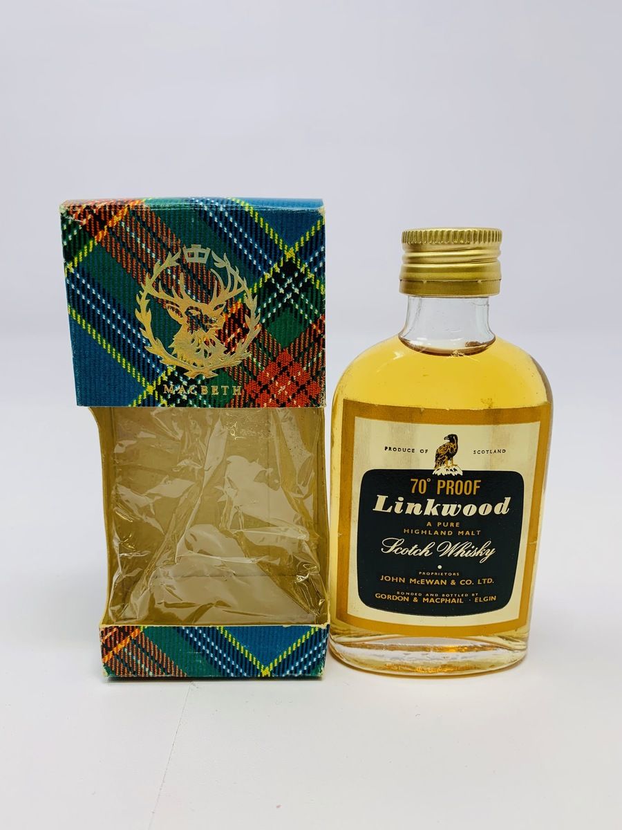 LINKWOOD WHISKY MINIATURE 70 PROOF
