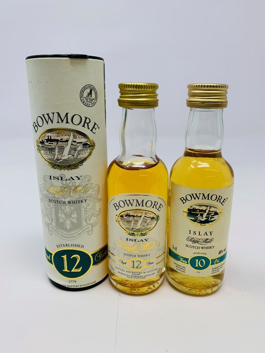 BOWMORE 10 & 12 YEAR OLD MINIATURES