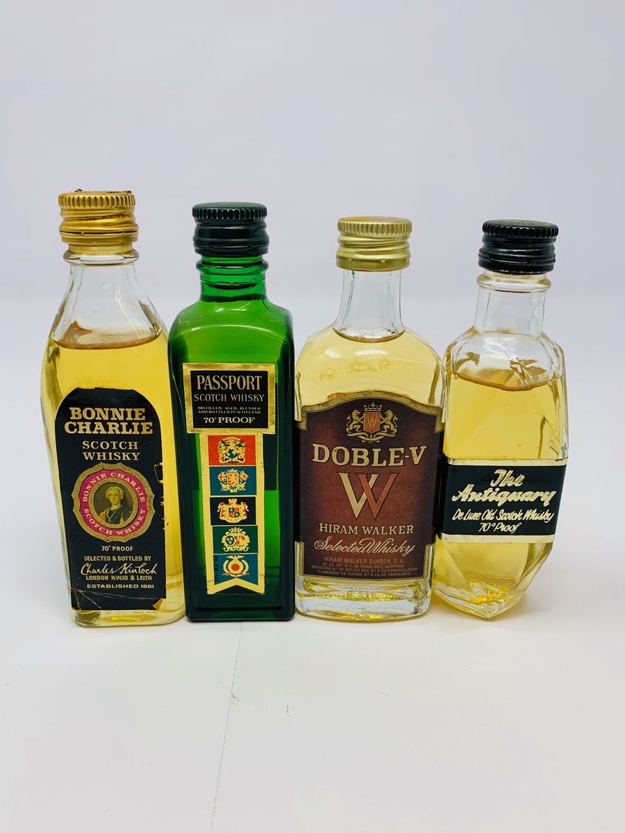 4 X WHISKY MINIATURES 