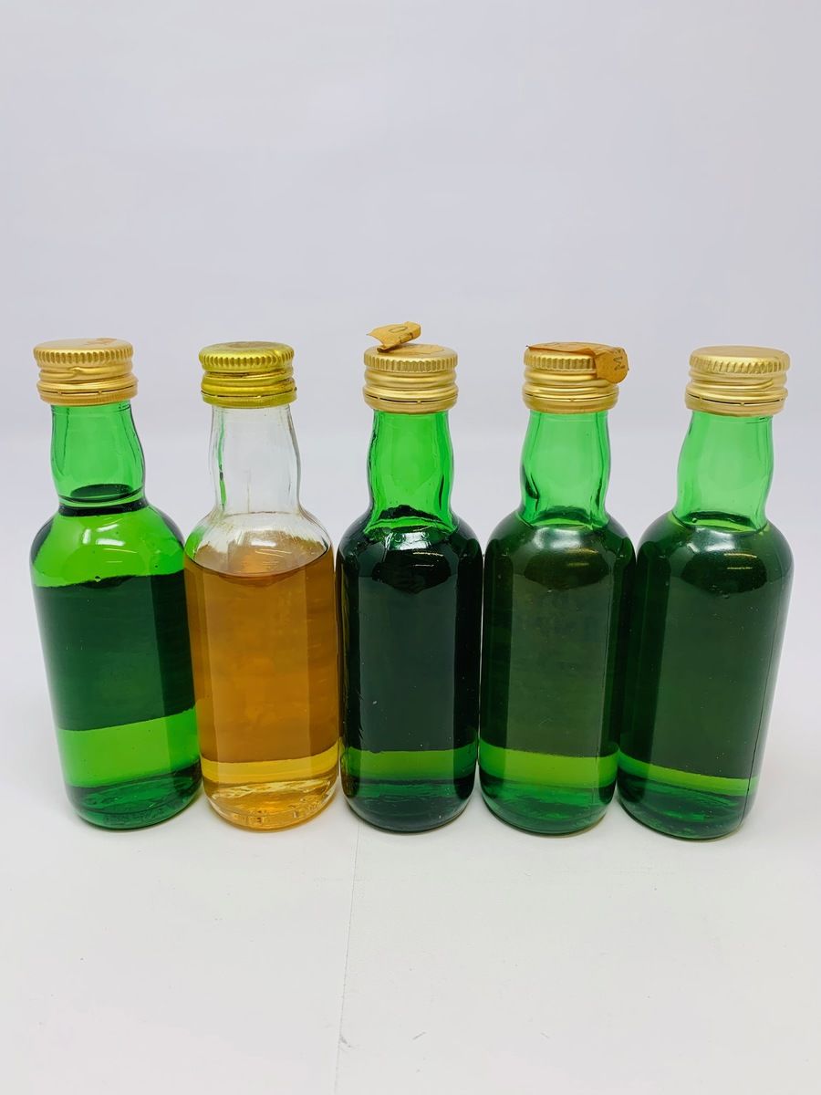 5 X WHISKY MINIATURES 